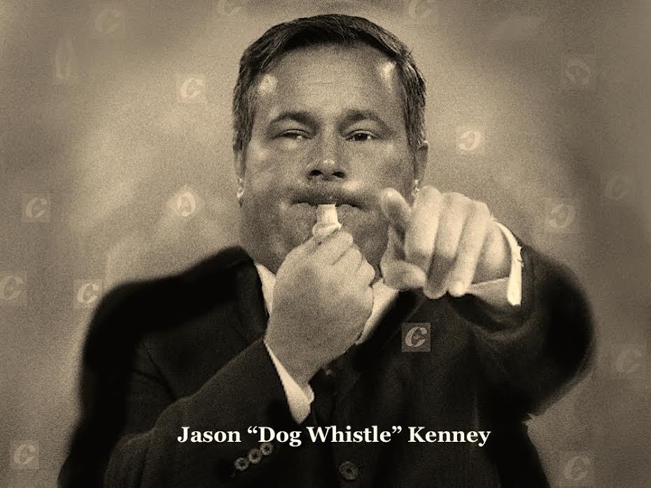 Businessman blowing whistle